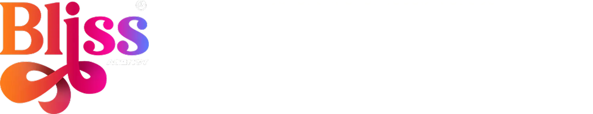 Logo di Bliss Agency nel footer del sito. Agenzia specializzata in viaggi incentive e organizzazione eventi aziendali.