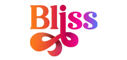 Logo colorato di Bliss Agency su sfondo nero. Design moderno per testata Elementor #236977.