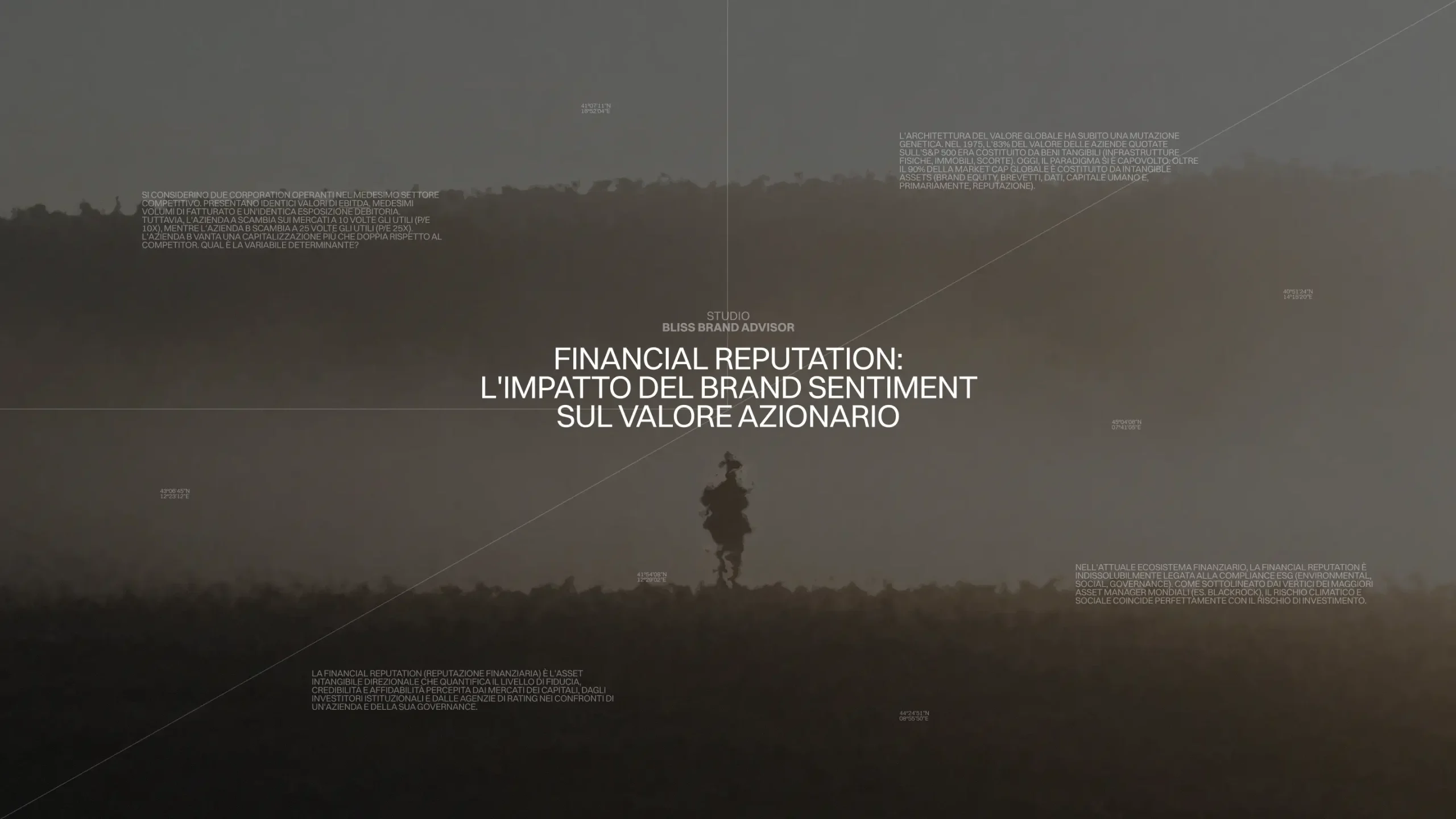 Reputazione Finanziaria del Brand: Impatto del Sentiment sul Valore Azionario. Consulenza Bliss Brand Advisor. Immagine finanziaria.