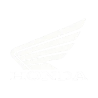 Adesivo moto Honda, logo alato bianco su sfondo nero. Marketing Bliss Agency per Honda, comunicazioni efficaci.