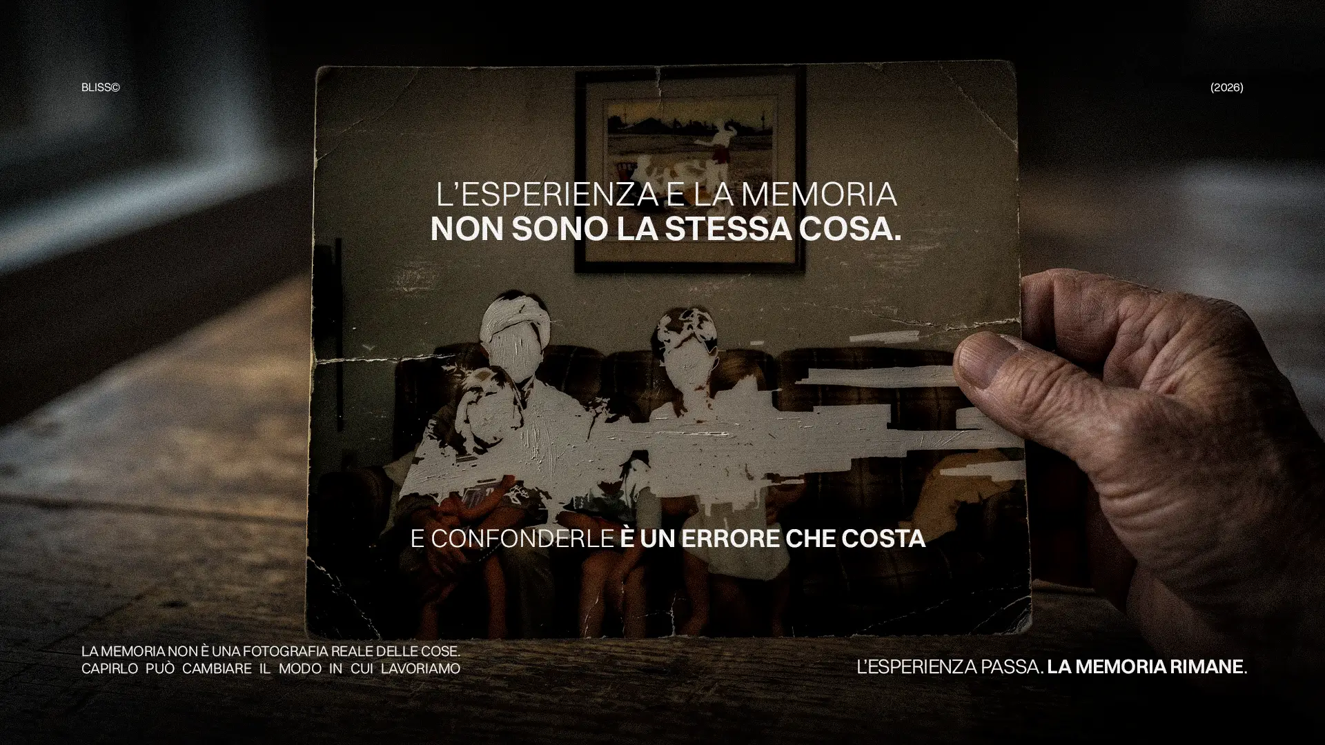 Una memoria che svanisce: esperienza e memoria non sono la stessa cosa