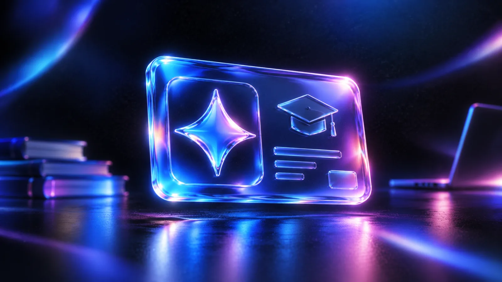 gemini per studenti con un logo in liquid glass, nella nuova copertina del magazine digitale di Bliss