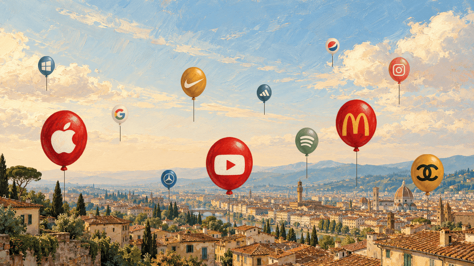 palloncini di marche diverse che esplodono, copertina animata del magazine digitale di Bliss