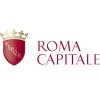 Logo Roma Capitale: scudo rosso con corona dorata e scritta SPQR. Simbolo istituzionale di Roma.